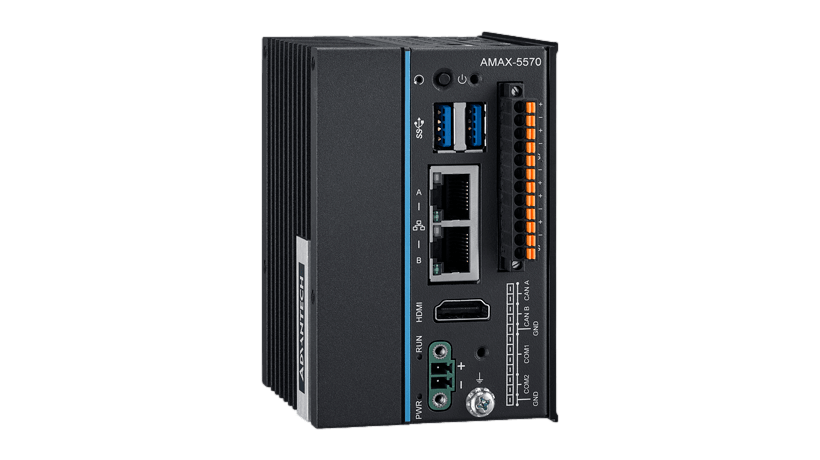 AMAX-5570-E2200A-x6413E, 4G RAM, 64G eMMC,2x LAN, 2x CAN,